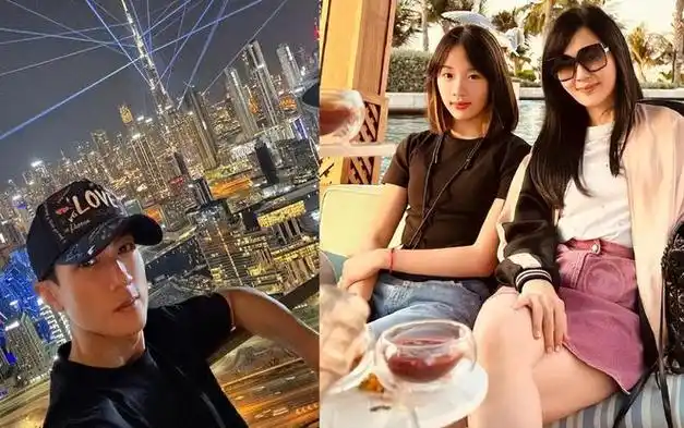 吴尊晒家人出游照片 称老婆女儿为大老婆二老婆|幸福|模特|娱乐圈