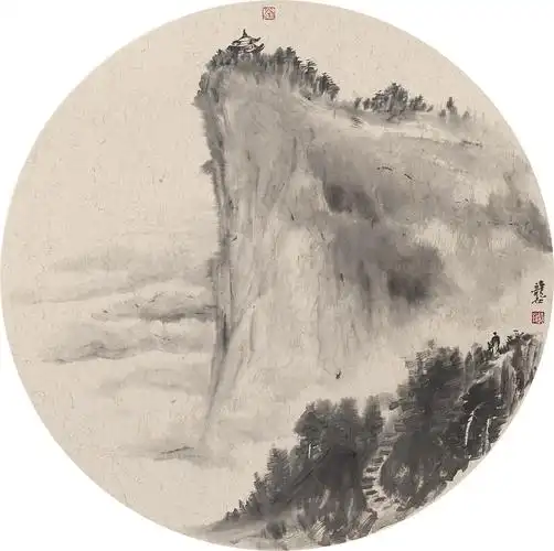 美网推荐真空妙有一一彭龙溪禅意山水画